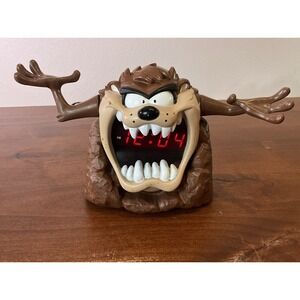 Vintage 1995 Warner Bros Taz Tazmanian Devil Westclox Alarm Clock Digital: WORKS